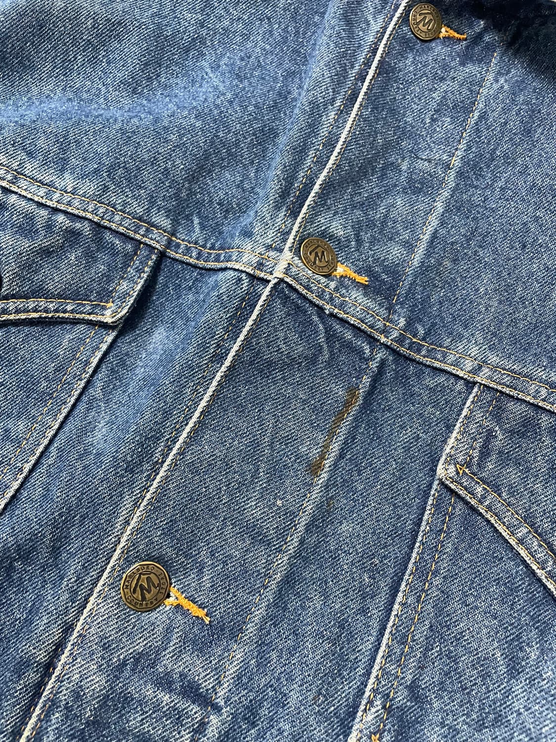 빈티지9. 말보로 컨트리 스토어 빈티지 레더 카라 데님 자켓 청자켓 상품이미지7