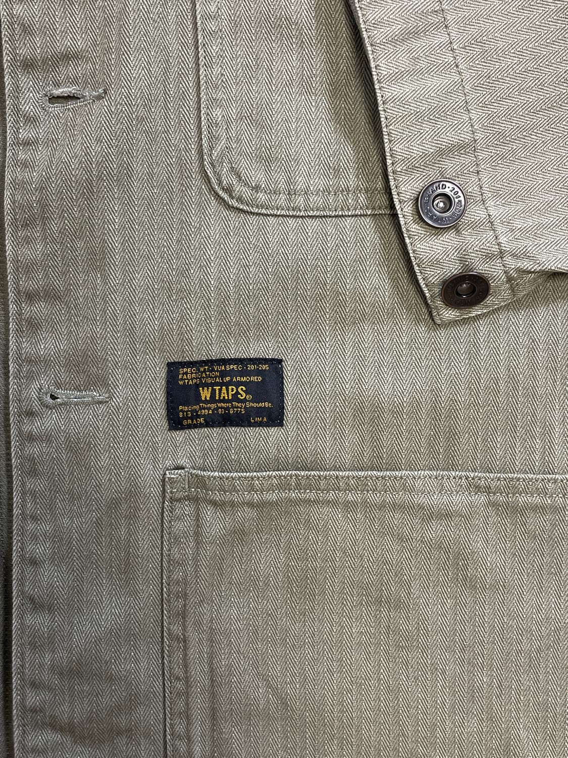 더블탭스 코튼 헤링본 자켓 상품이미지4