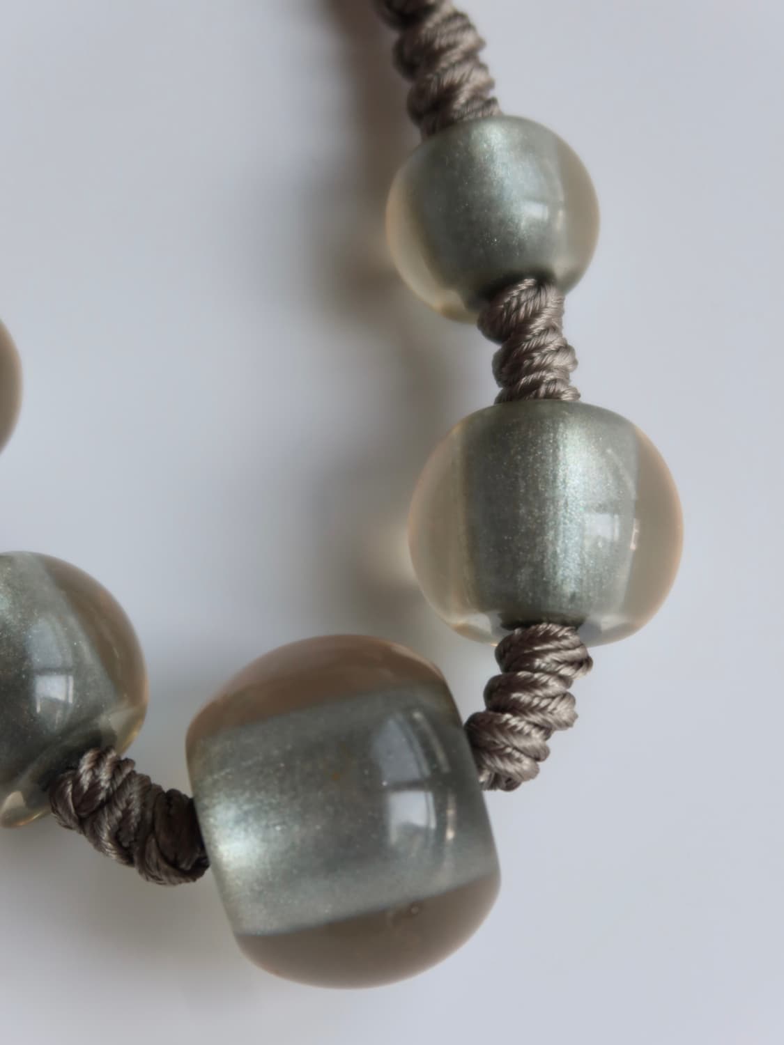 silver glass bead necklace 상품이미지4