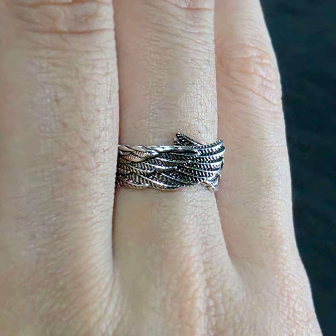 Michael 실버 남자 엔틱 빈티지 고딕 천사 날개 반지 상품이미지6