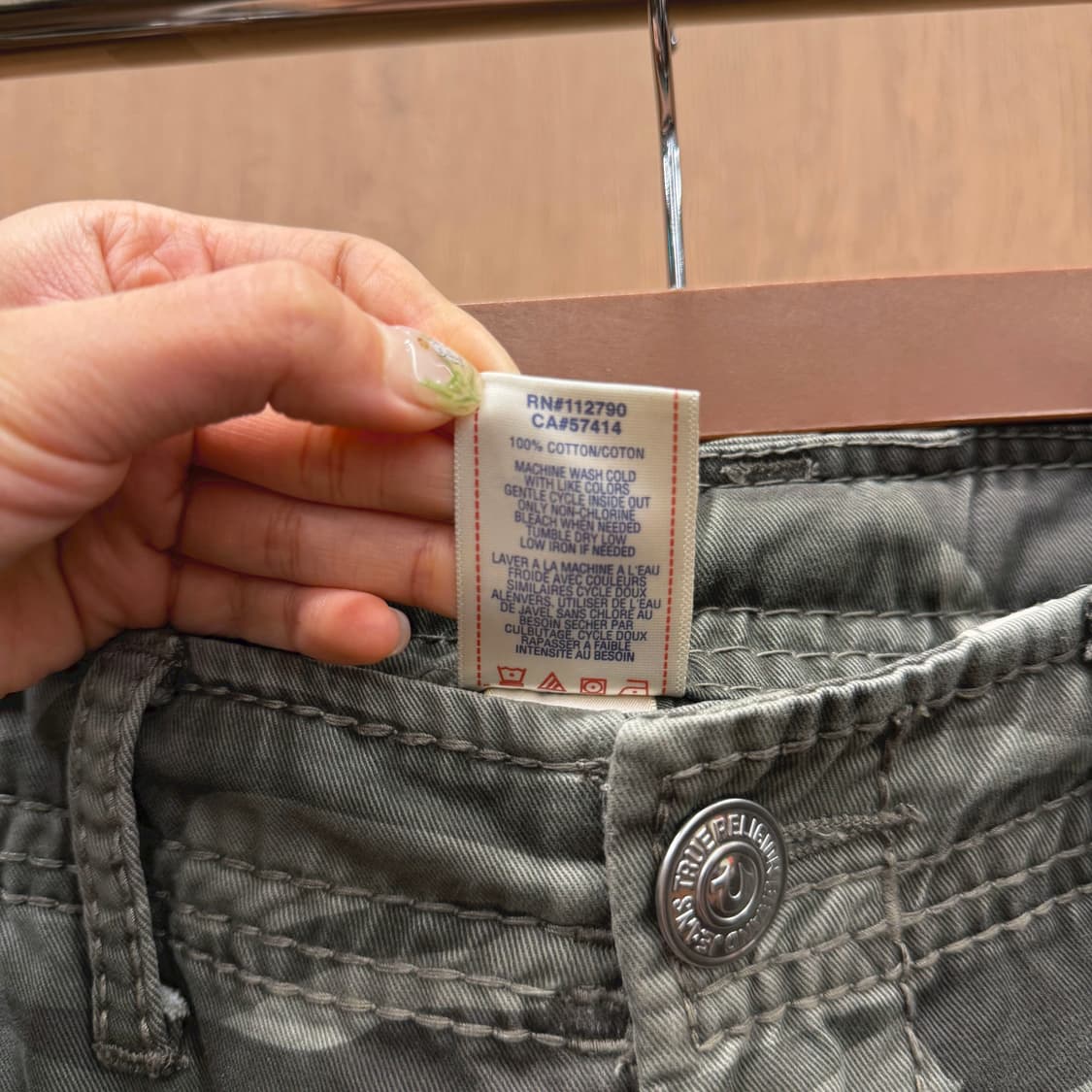 트루릴리젼 카고 팬츠 카모플라쥬 패턴 플랩 포켓 디테일 스트레이트핏 카키 상품이미지9