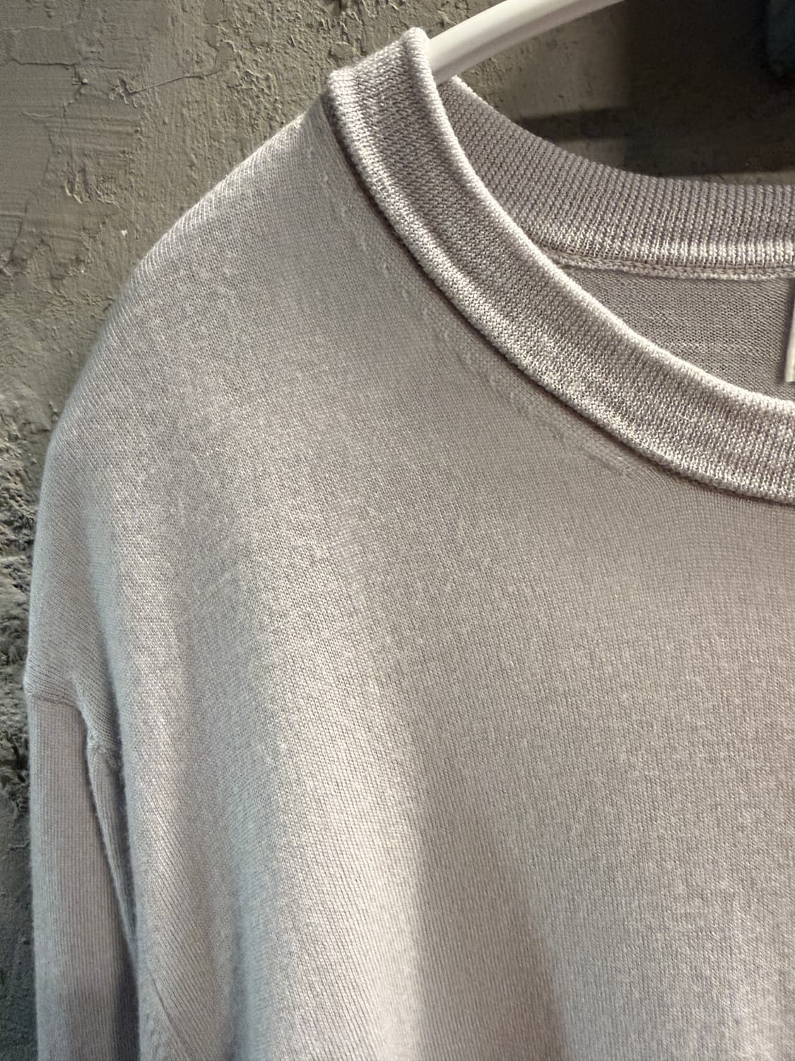 TIME 미니멀 니트 스웻셔츠 바이올렛 그레이 105 상품이미지3