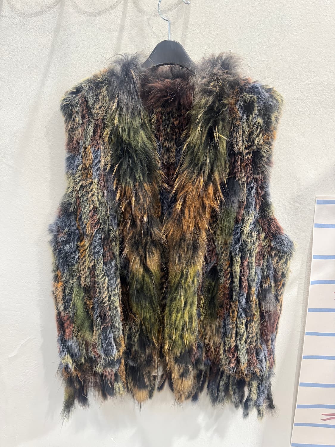 vintage 믹스컬러 리얼퍼 베스트 상품이미지1