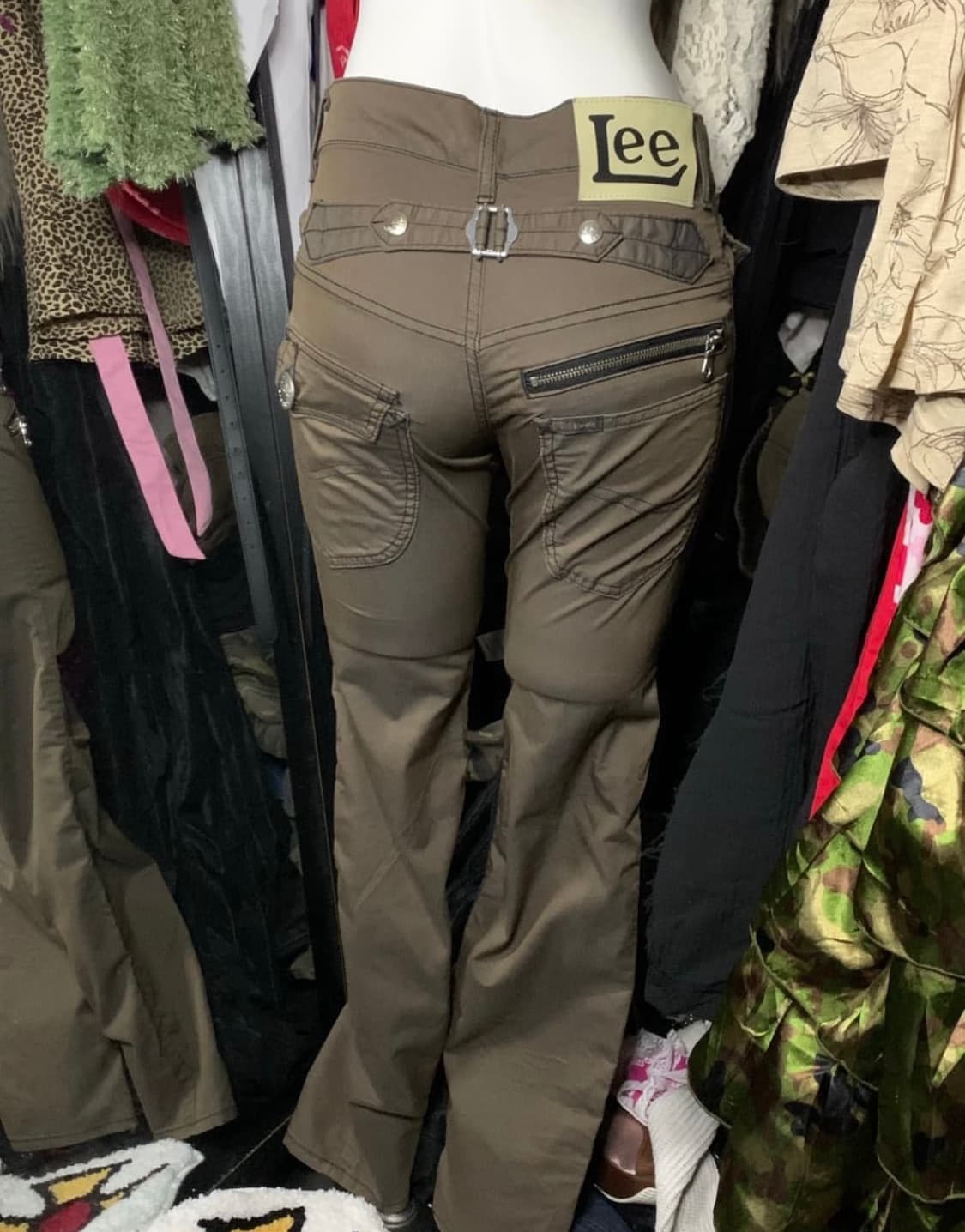 y2k 로우라이즈 lee 지퍼 카고 팬츠 상품이미지4