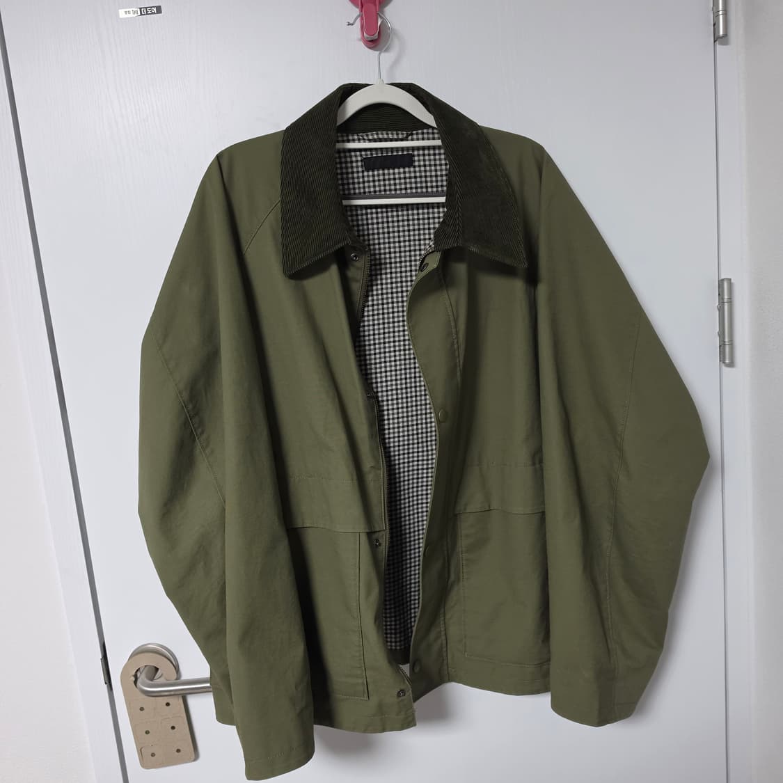 (XL)유니클로 유틸리티쇼트블루종(워크 자켓) 올리브 상품이미지3