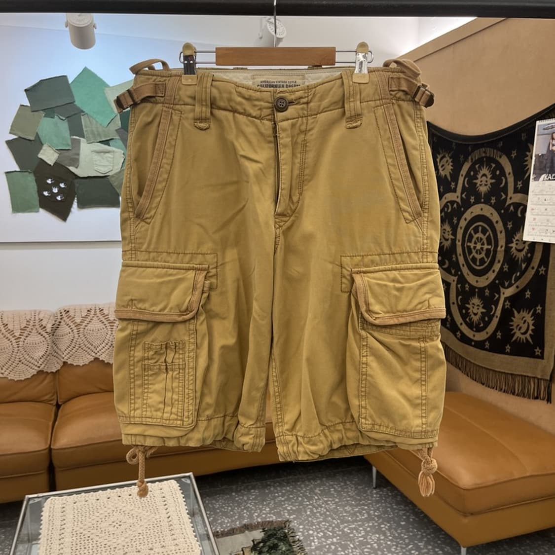 후아유 빈티지 캐주얼 밀리터리 카고 반바지 30인치 C12083 상품이미지3