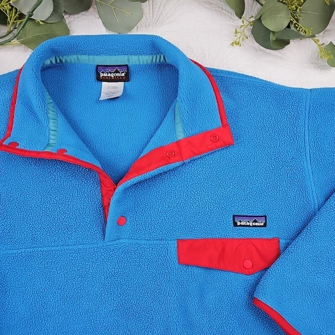 00s 콜롬비아 파타고니아 신칠라 스냅-T 패시지 블루 레드 상품이미지5