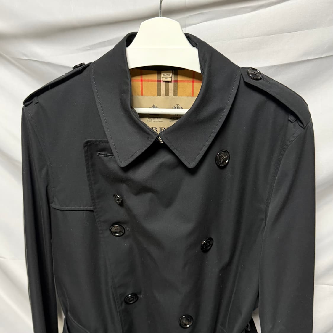 [S+급/52] 버버리 켄싱턴 헤리티지 롱 트렌치 코트 블랙 상품이미지2