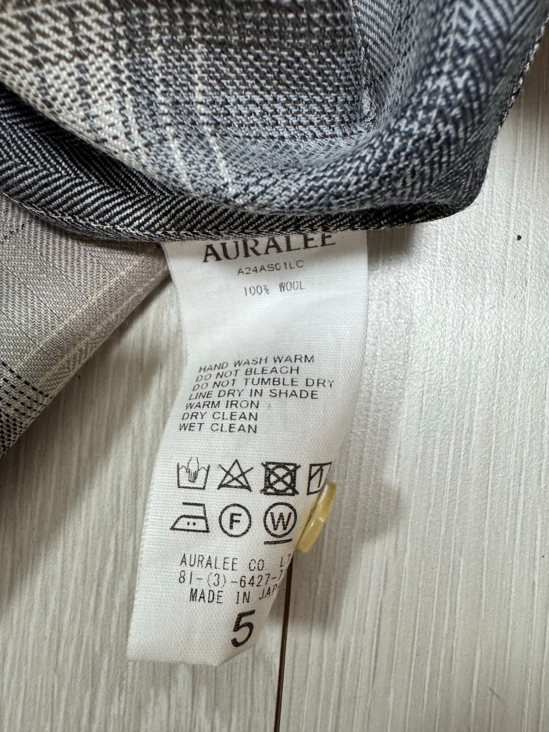 오라리 24fw 울 체크셔츠 블루베이지 상품이미지8