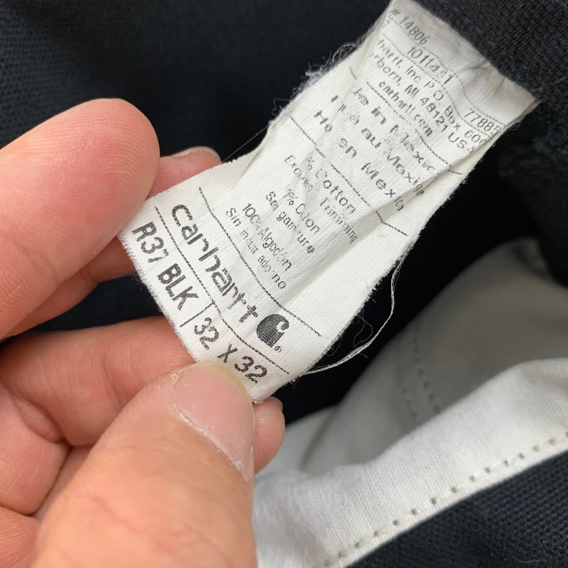 칼하트 R37 덕 BIB 오버롤 블랙  상품이미지8