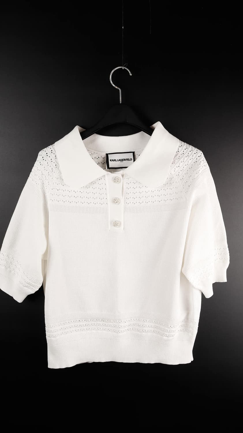 칼라거벨트 반팔 니트 상품이미지1