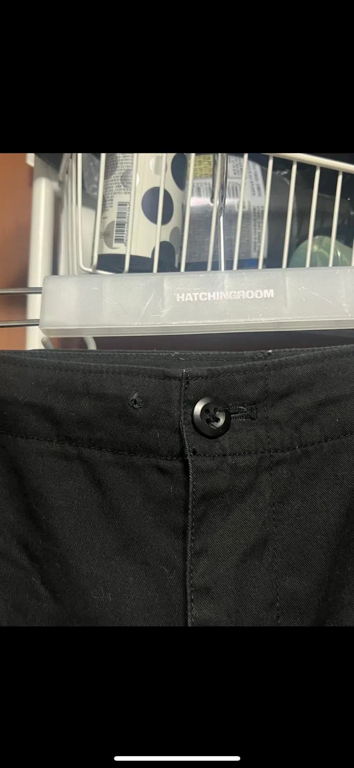 [34]무신사스탠다드 코튼 와이드 카고 반바지 [블랙] 상품이미지3