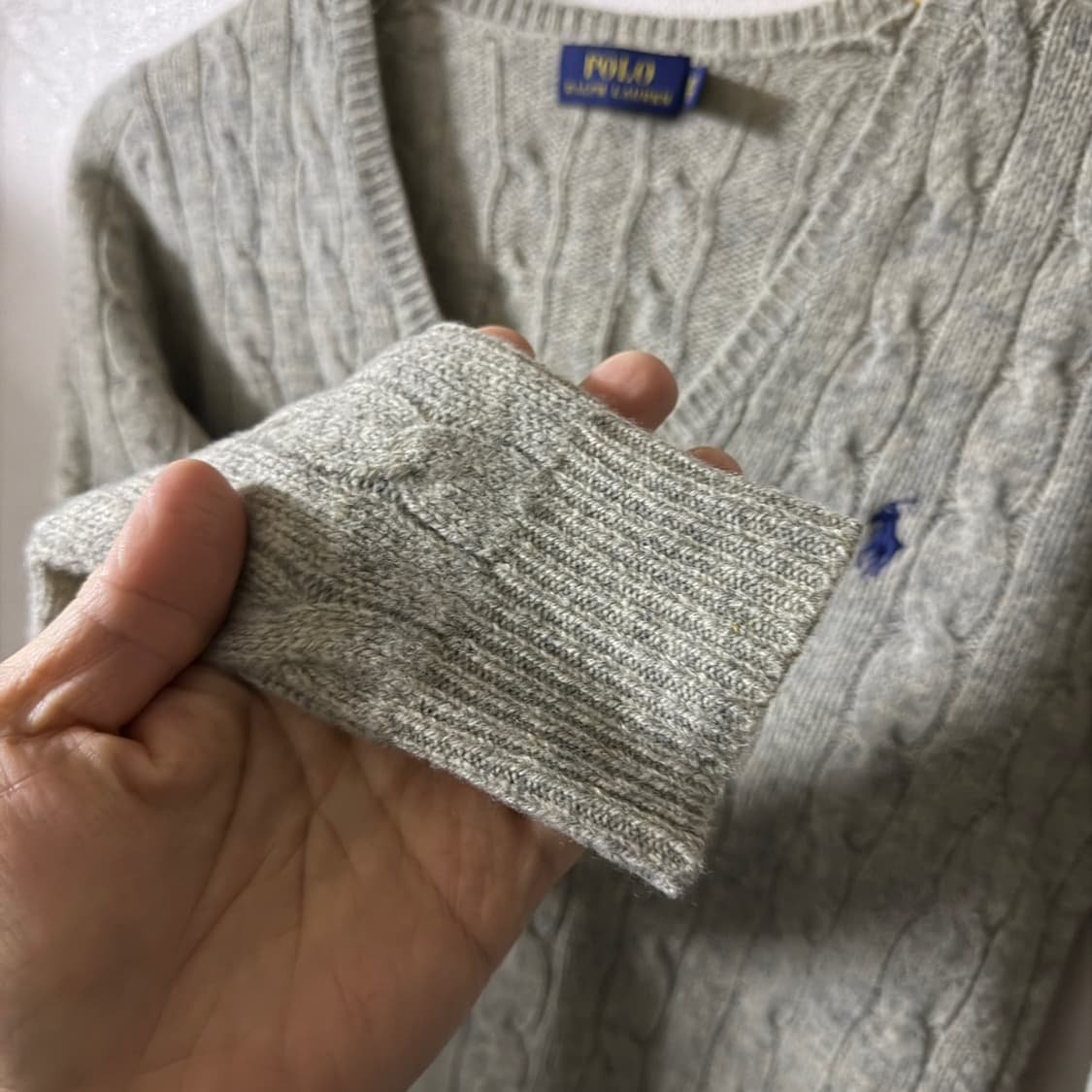 폴로 랄프로렌 메리노울 브이넥 니트 XS(55) 상품이미지3