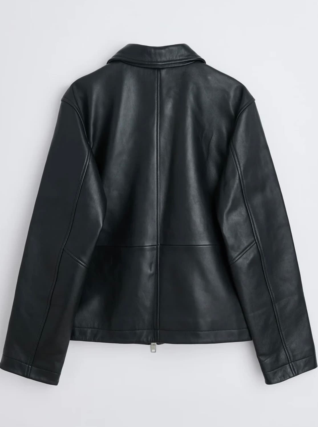 [46] 선플라워 숏레더 자켓 블랙 상품이미지3