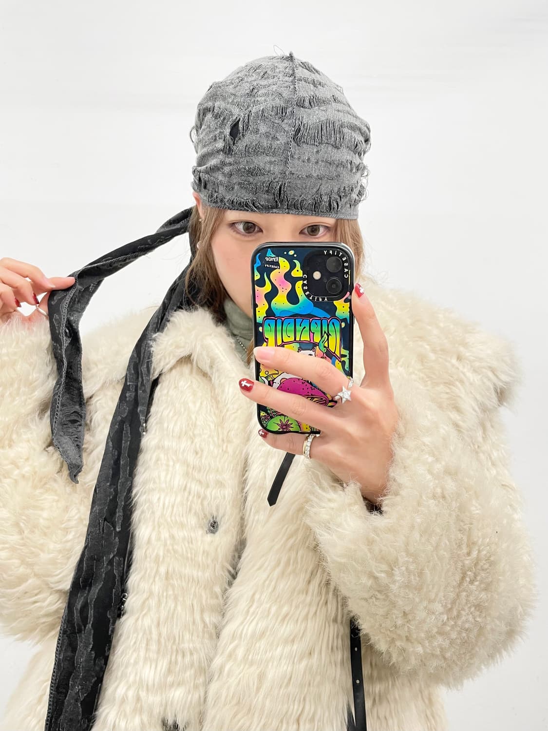 그런지 데미지 헤드 스카프 상품이미지3