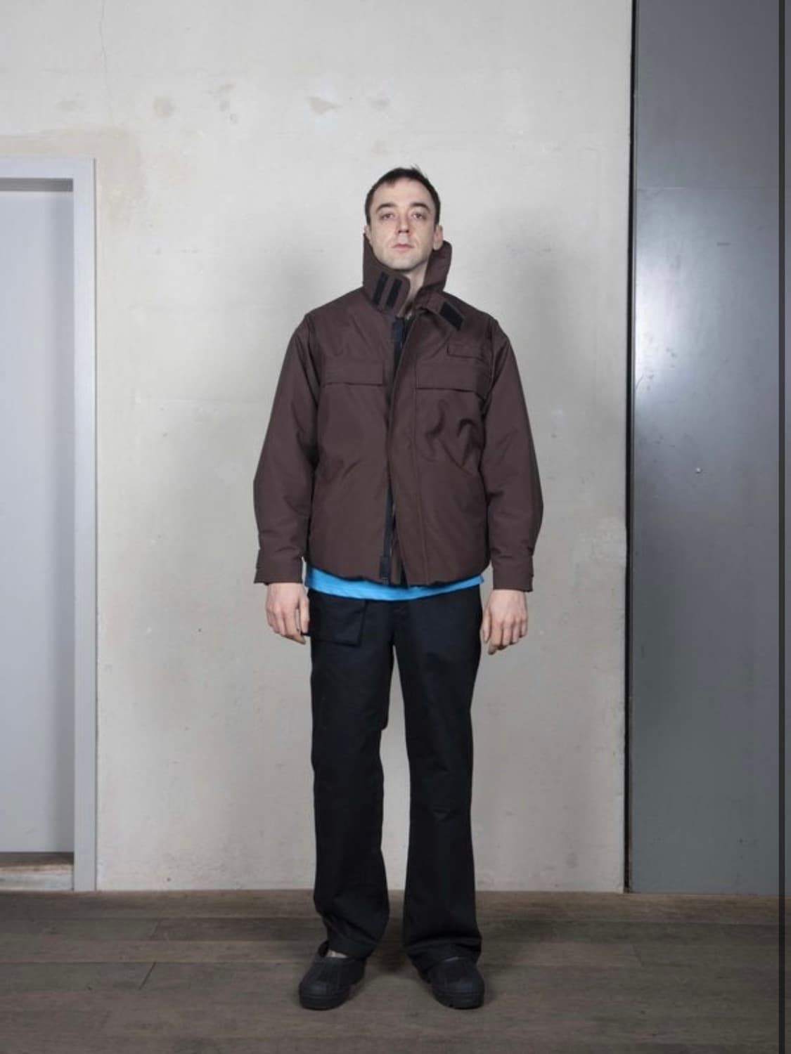 gr10k flame split 패디드 자켓 브라운 상품이미지5