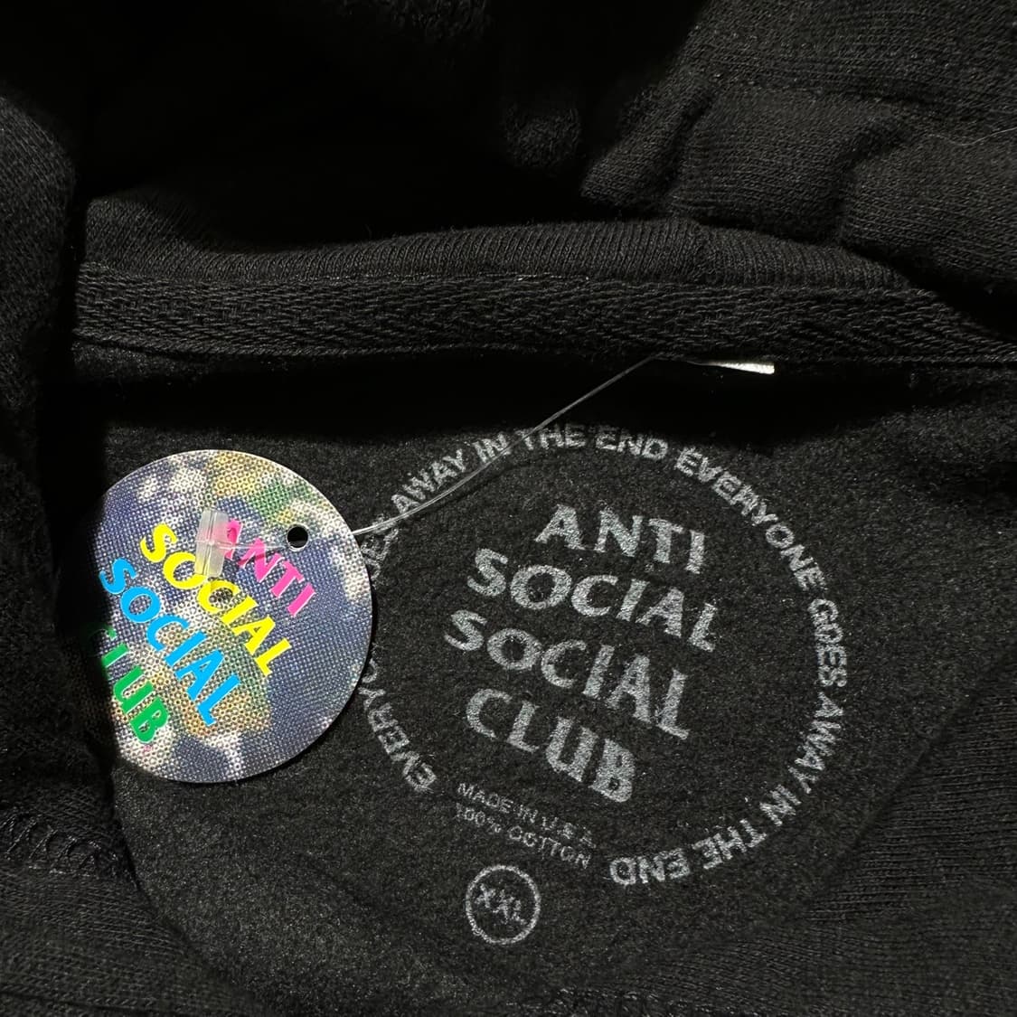 (새상품) 안티 소셜 소셜 클럽 후드 블랙 상품이미지5