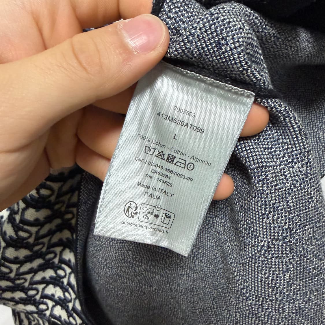 [S+급/L] 디올 오블리크 니트 오버셔츠 상품이미지6