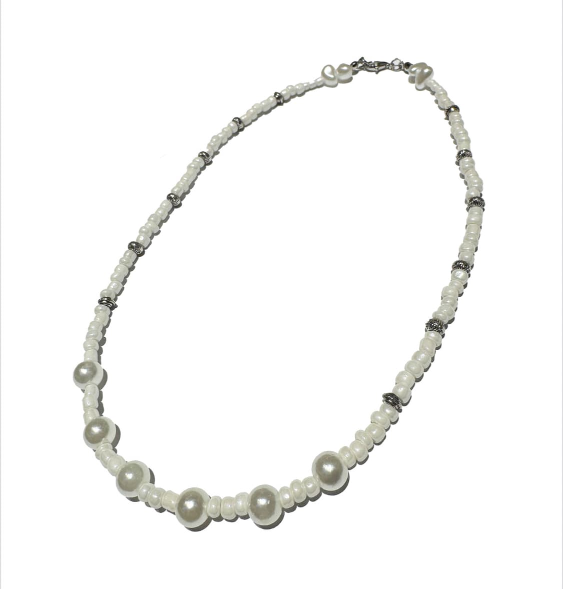 White pearl ellavo necklace 판매합니다 상품이미지1