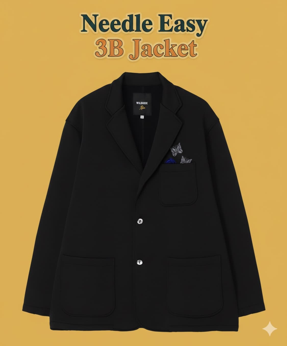 야마모토 요지 WILDSIDE×NEEDEL Easy 3B Jacket 상품이미지1