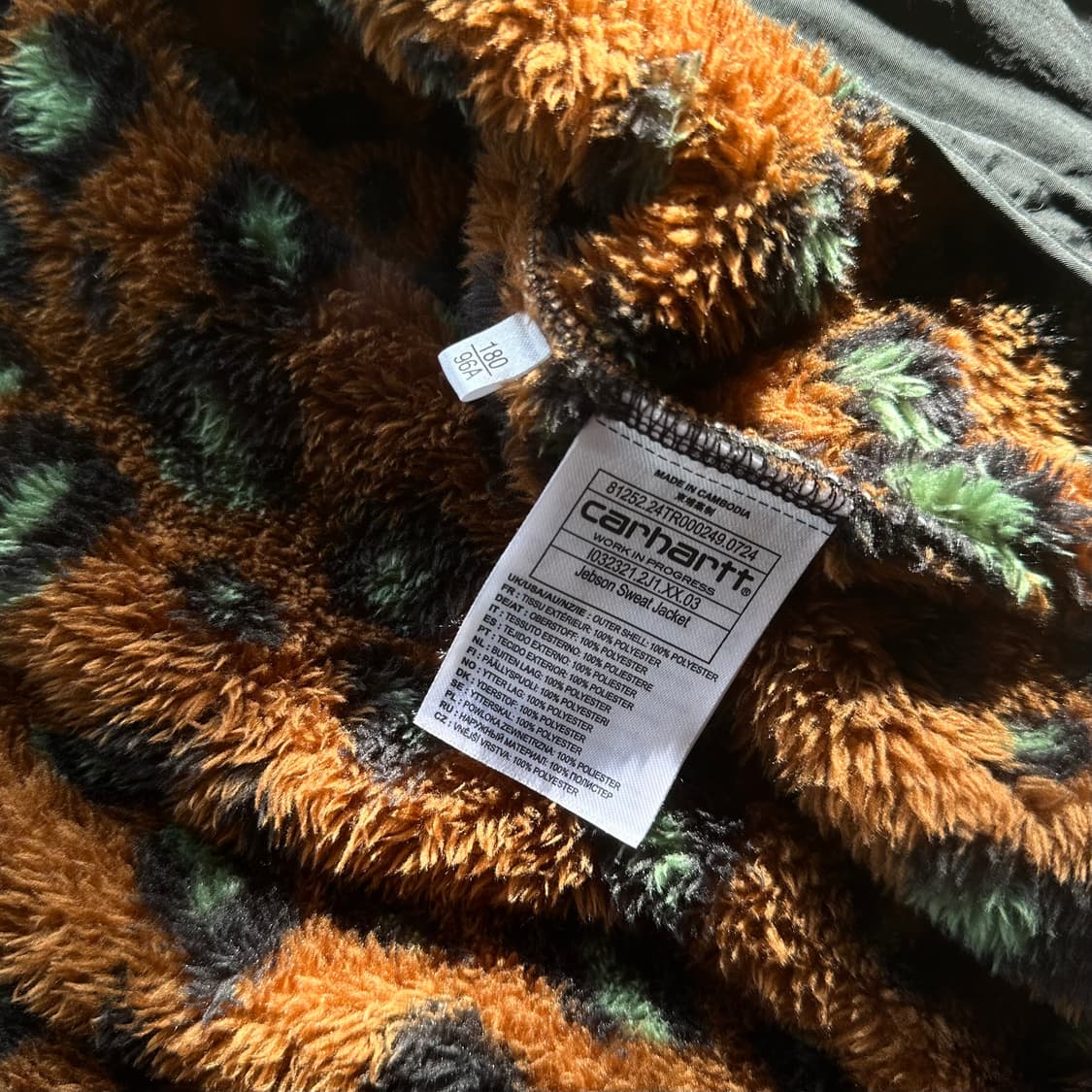 [L]칼하트 WIP 젭슨 스웻 레오파드 자켓 상품이미지10