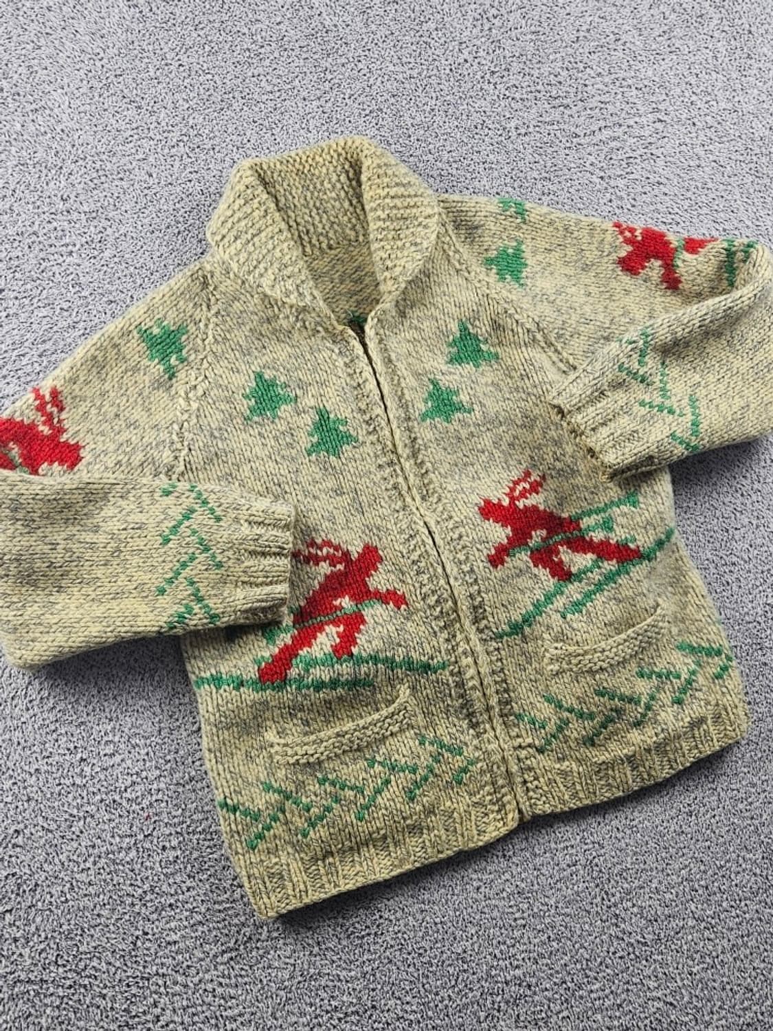 핸드메이드 패턴 헤비 니트 스웨터 가디건 ( 상세설명참조 )/ 10700 상품이미지6