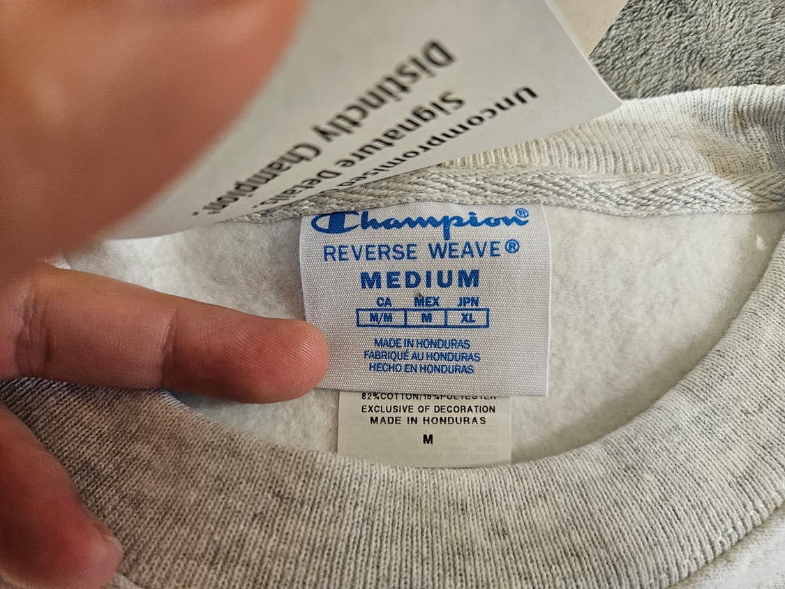 [해외M]새제품 챔피온 리버스위브 스웨트 크루 맨투맨 실버그레이 기모 상품이미지10