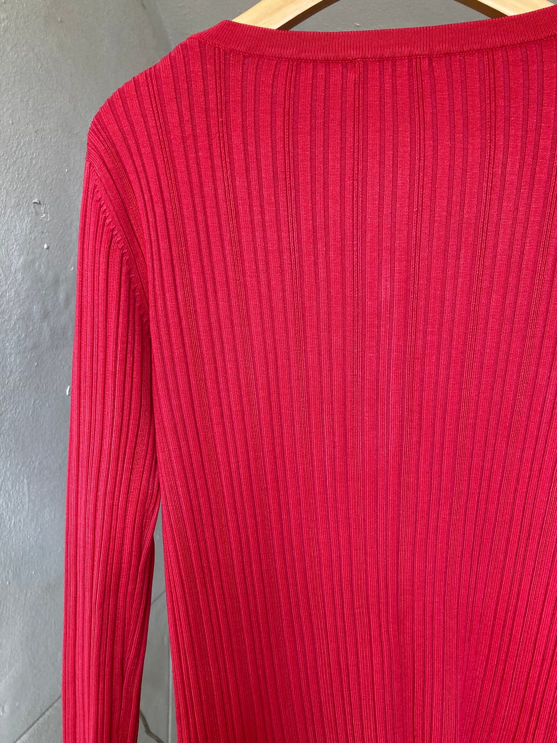 브이넥 버튼 골지 니트 상품이미지6