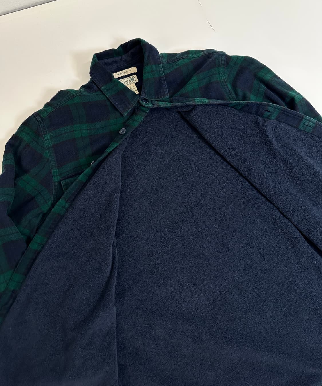 LL bean 엘엘빈 플란넬 체크 플리스 셔츠  상품이미지2