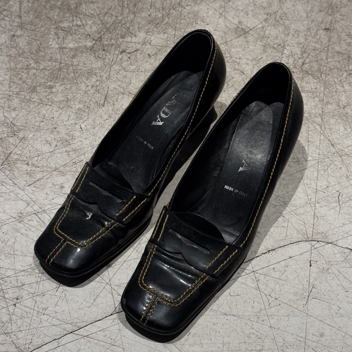 PRADA 프라다 페니 로퍼 힐 36.5 (235) 올드머니 상품이미지2