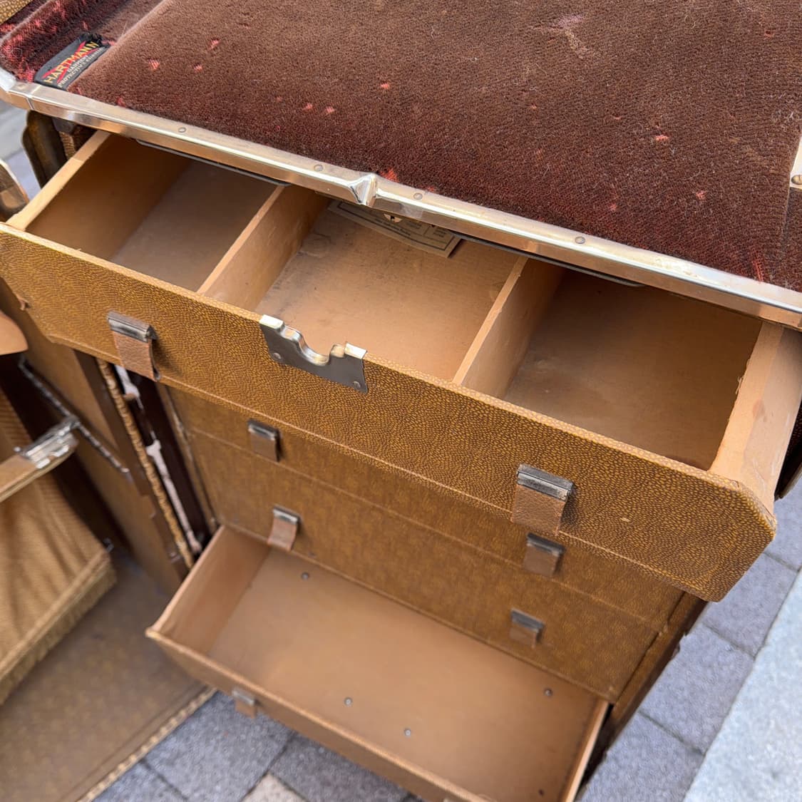 빈티지 소품 1920년 Hartmann 미국 스티머 트렁크 상품이미지9