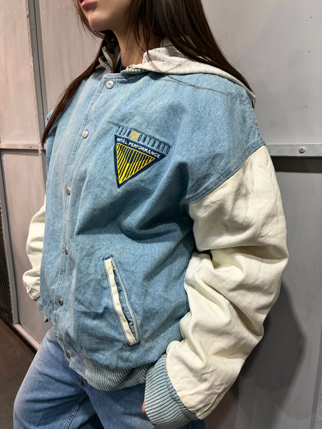 80s American Vintage denim varsity jk 상품이미지1