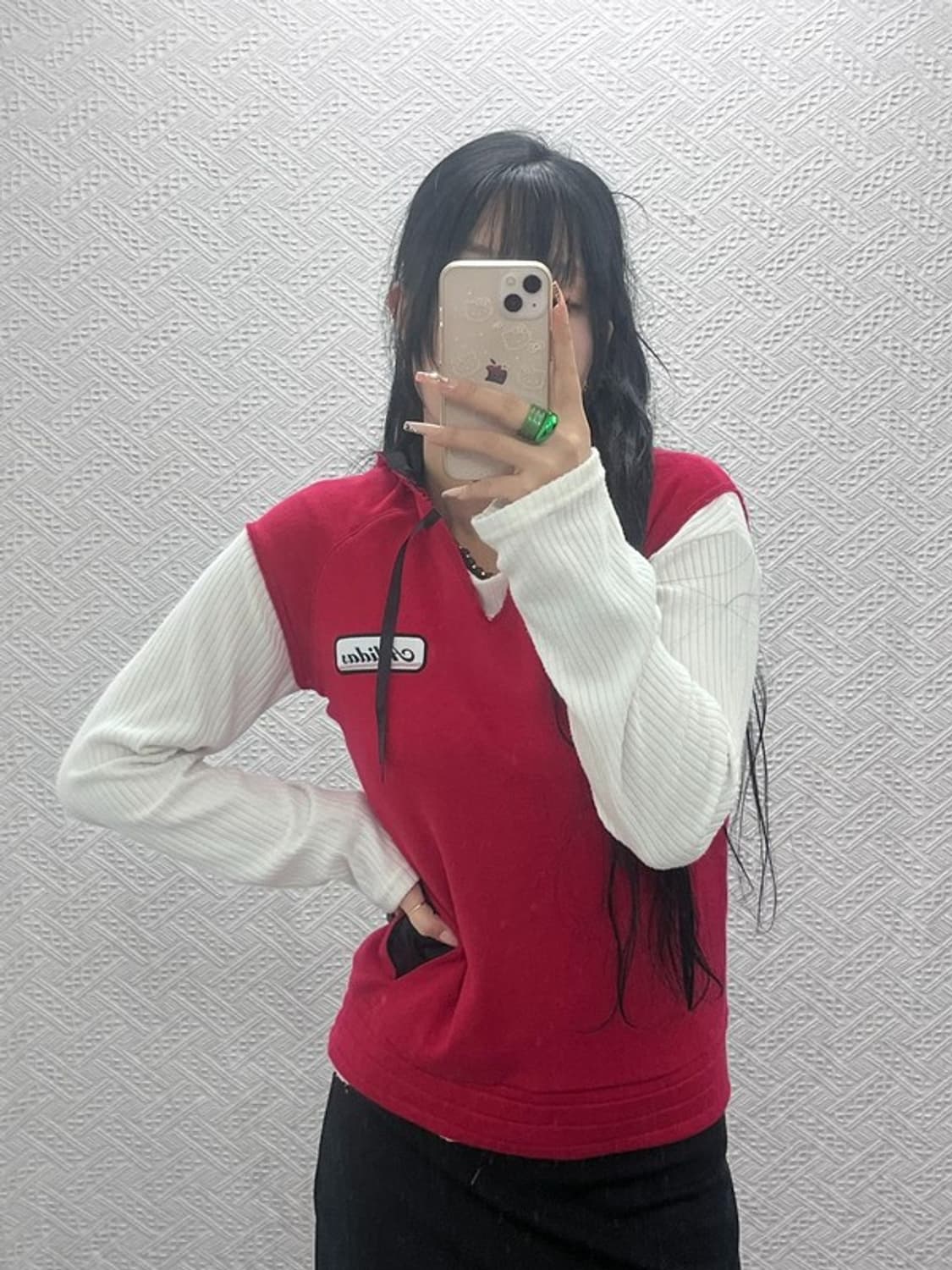 아디다스 빈티지 레트로 브이넥 후드 조끼 베스트 95 C08238 상품이미지1