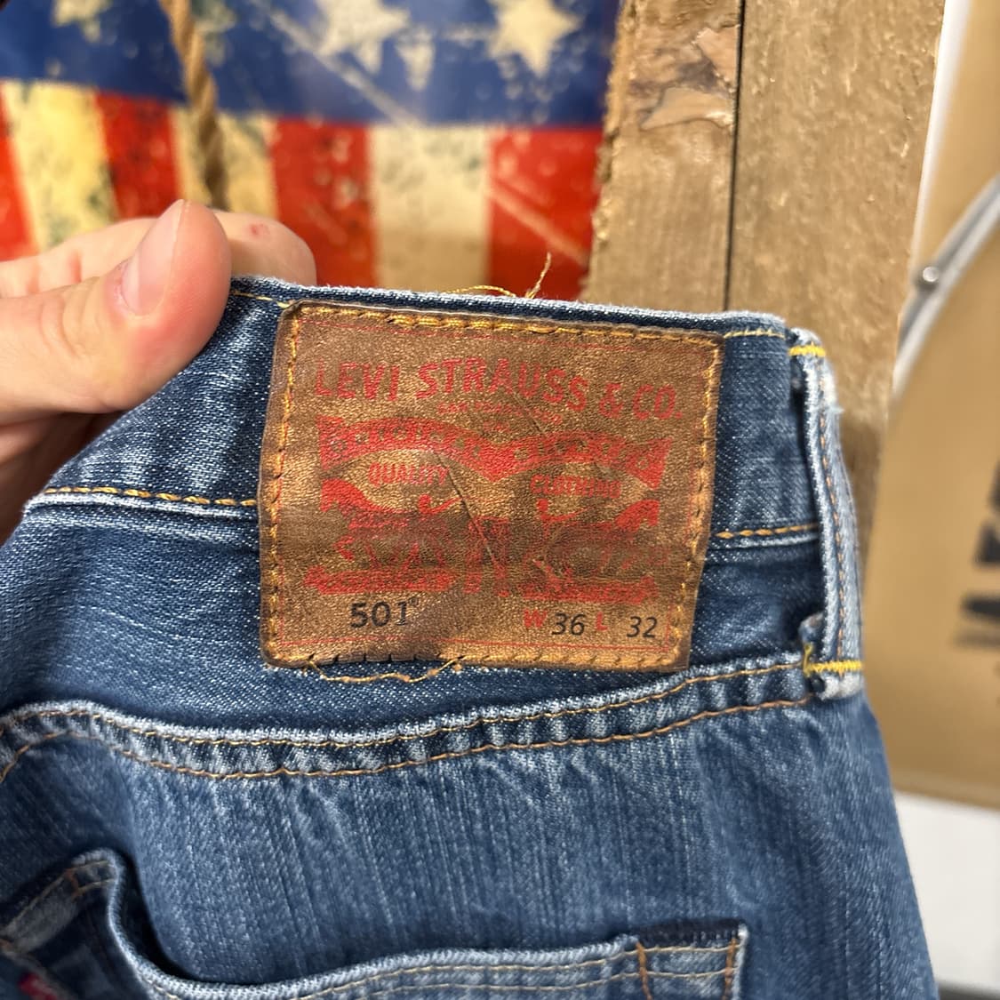 리바이스 501 오리지널 스트레이트 빈티지 페이딩 데님팬츠 N904 상품이미지7