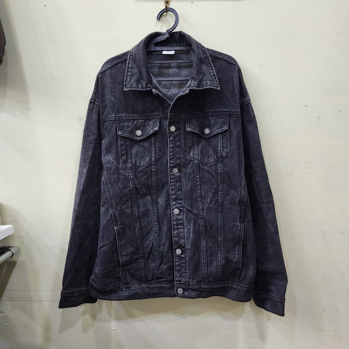 [L] 86 ROAD 워싱 블랙 데님자켓 상품이미지1