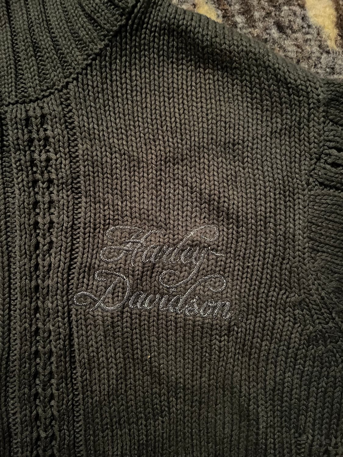 Harley davidson 하이넥 니트 집업 상품이미지2