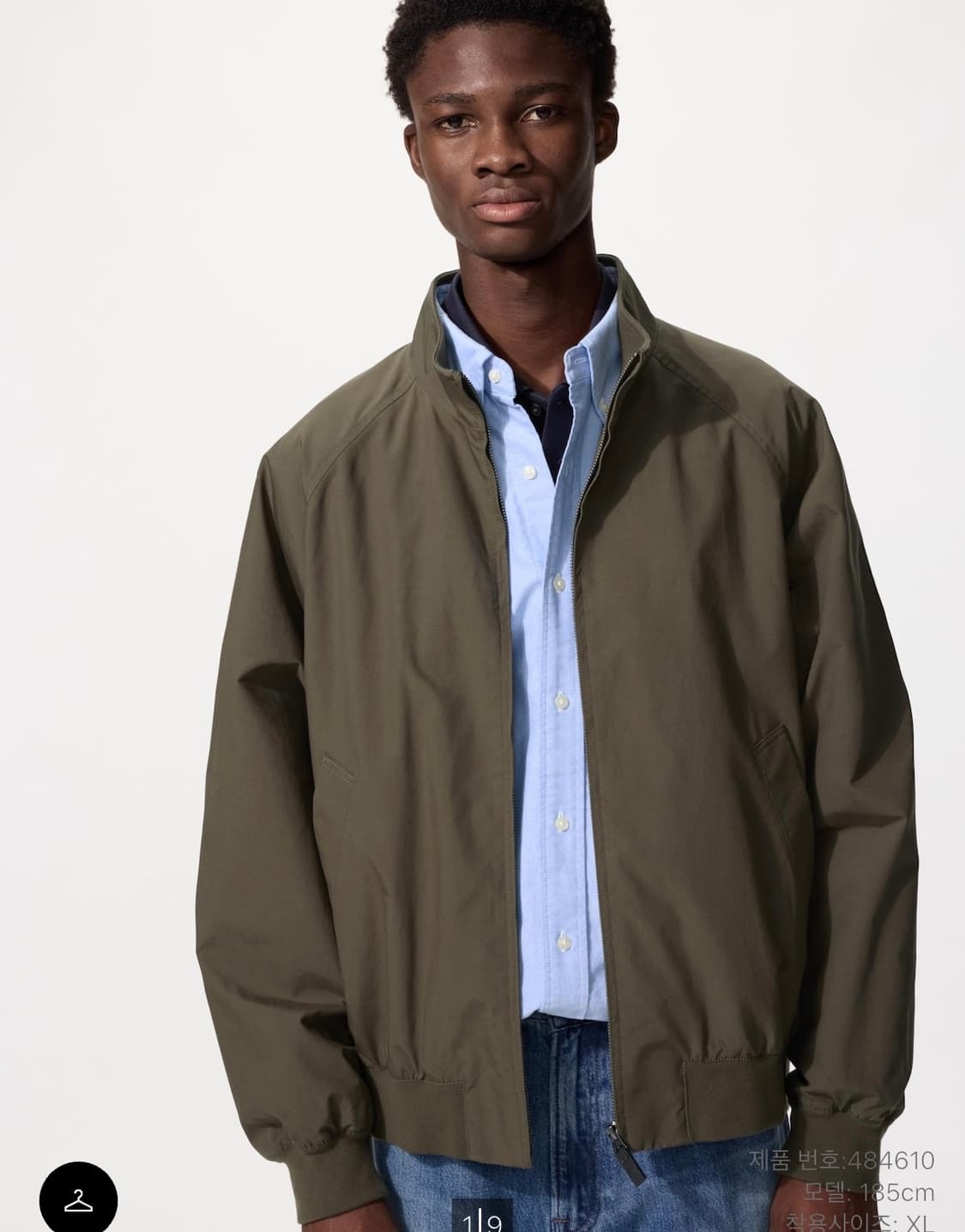 [L] 유니클로 베스트셀러 해링턴 자켓 57 올리브 상품이미지1