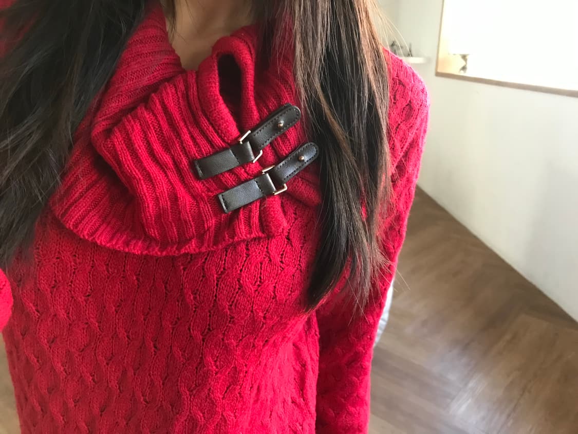 vintage turtle neck knit one-piece 상품이미지3