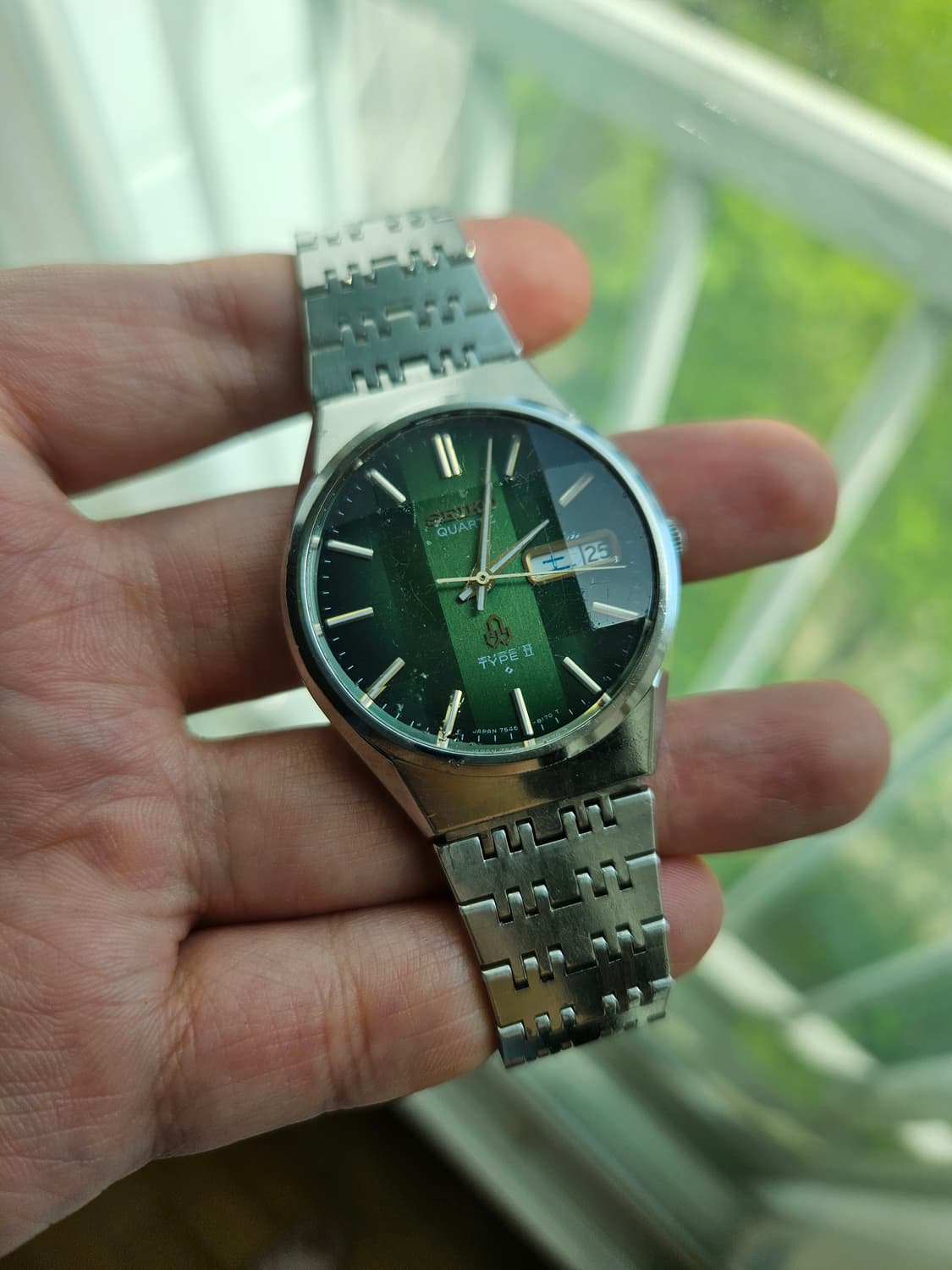 1977s 세이코 타입2 각유리 쿼츠 빈티지 시계 상품이미지1