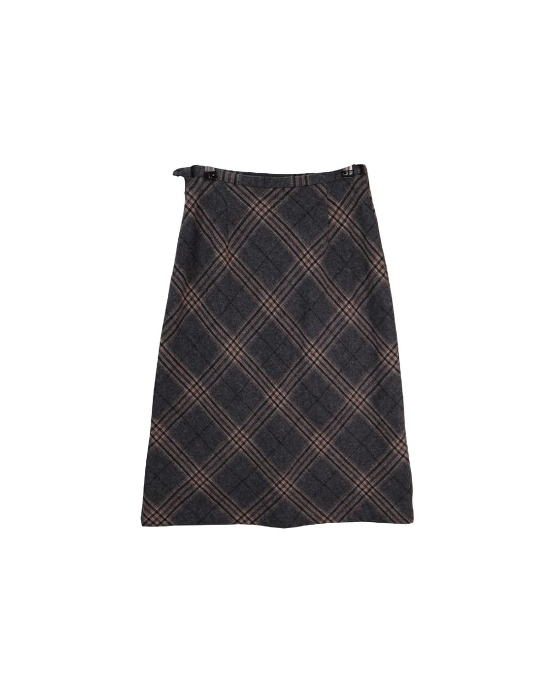 Jpn Wool Checked Midi Skirts 상품이미지5