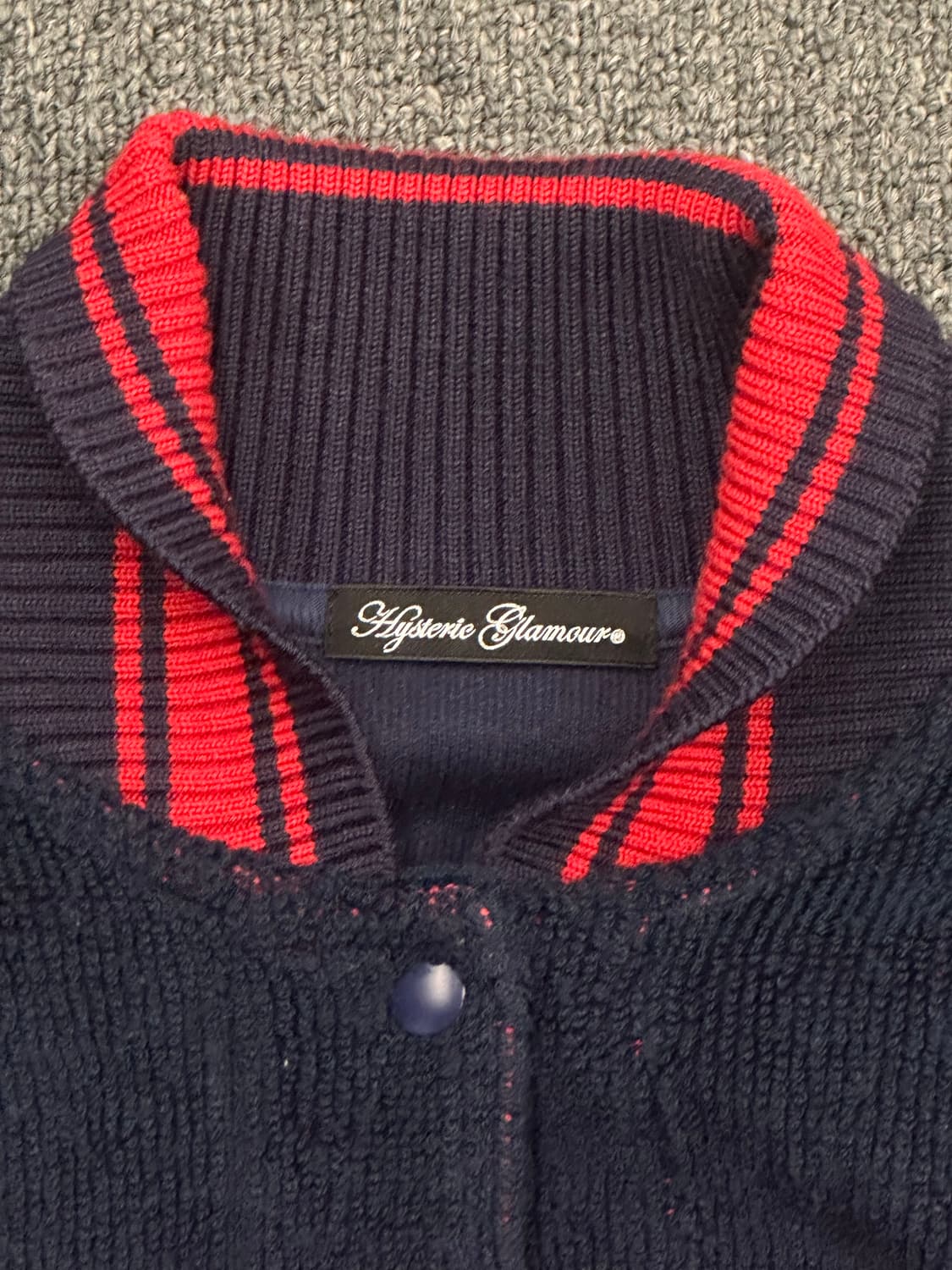 OS)Hysteric Glamour 빈티지 타월 니트 바시티 자켓 상품이미지6