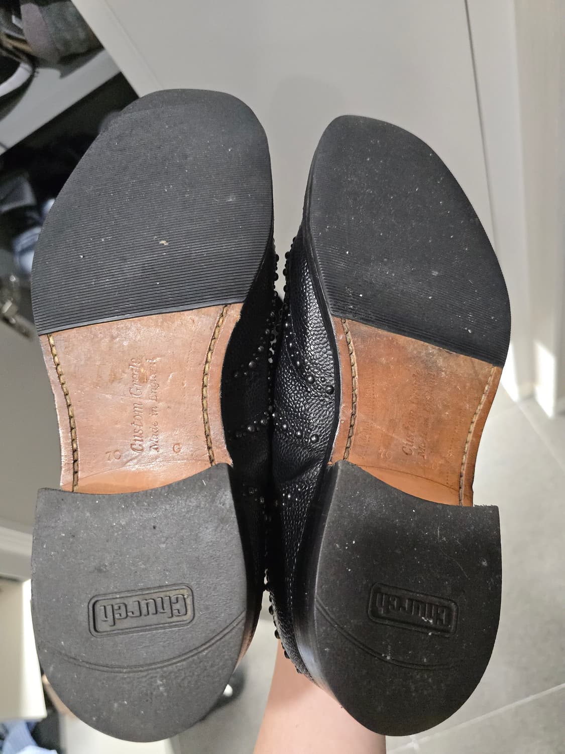 처치스 버우드 스터드 페블레더 UK7 상품이미지5