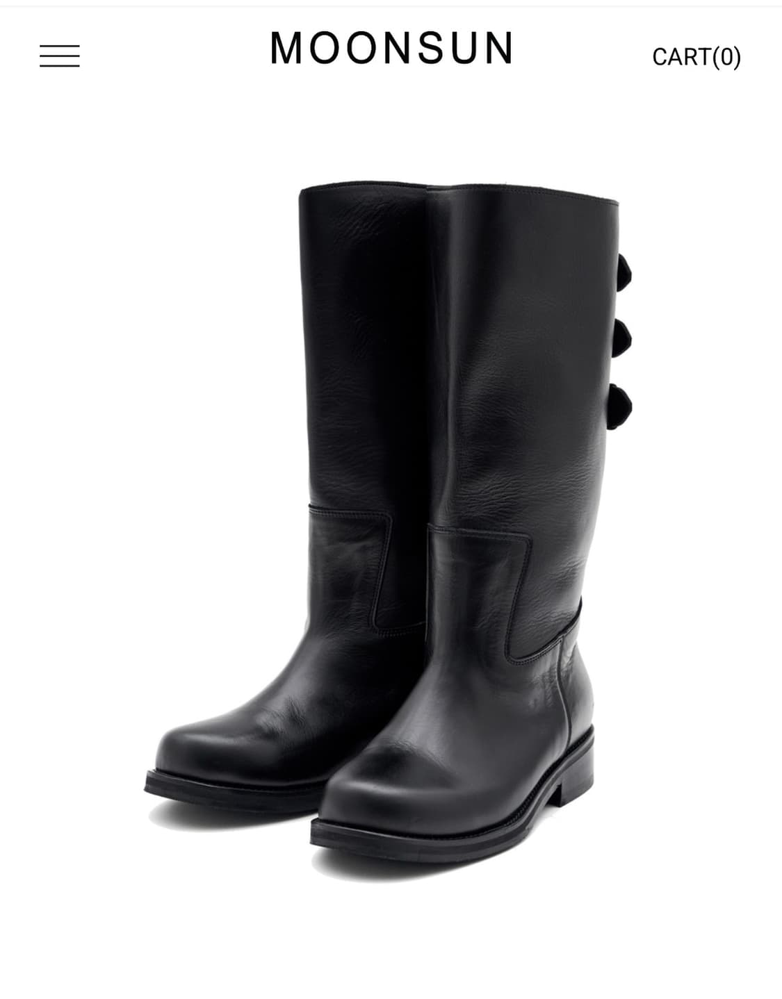문선 MOONSUN 블랙 롱 부츠(280) 상품이미지2