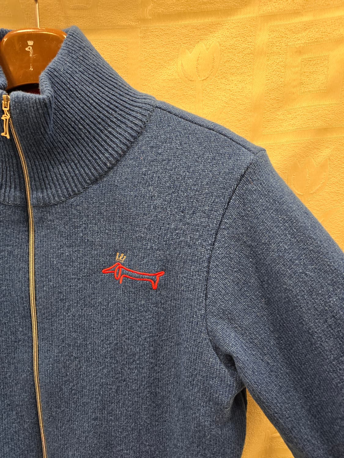 루이까스텔 남성 울 방풍 니트 집업 자켓 95 상품이미지3