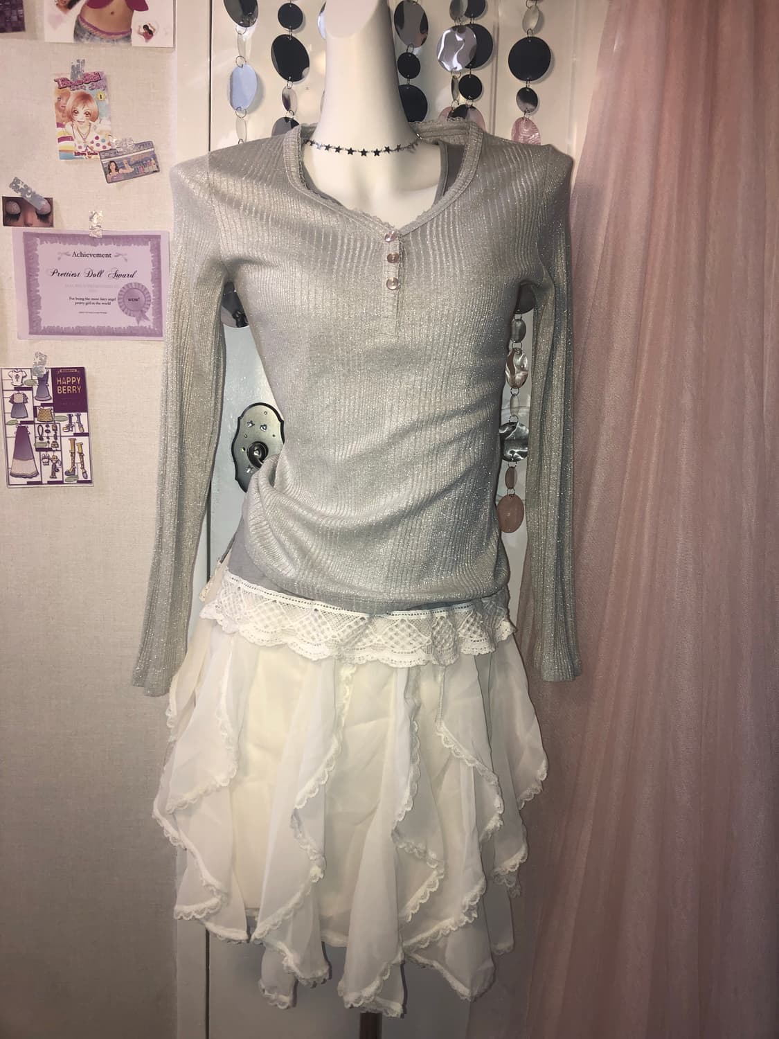 silver fairy lace top 상품이미지1