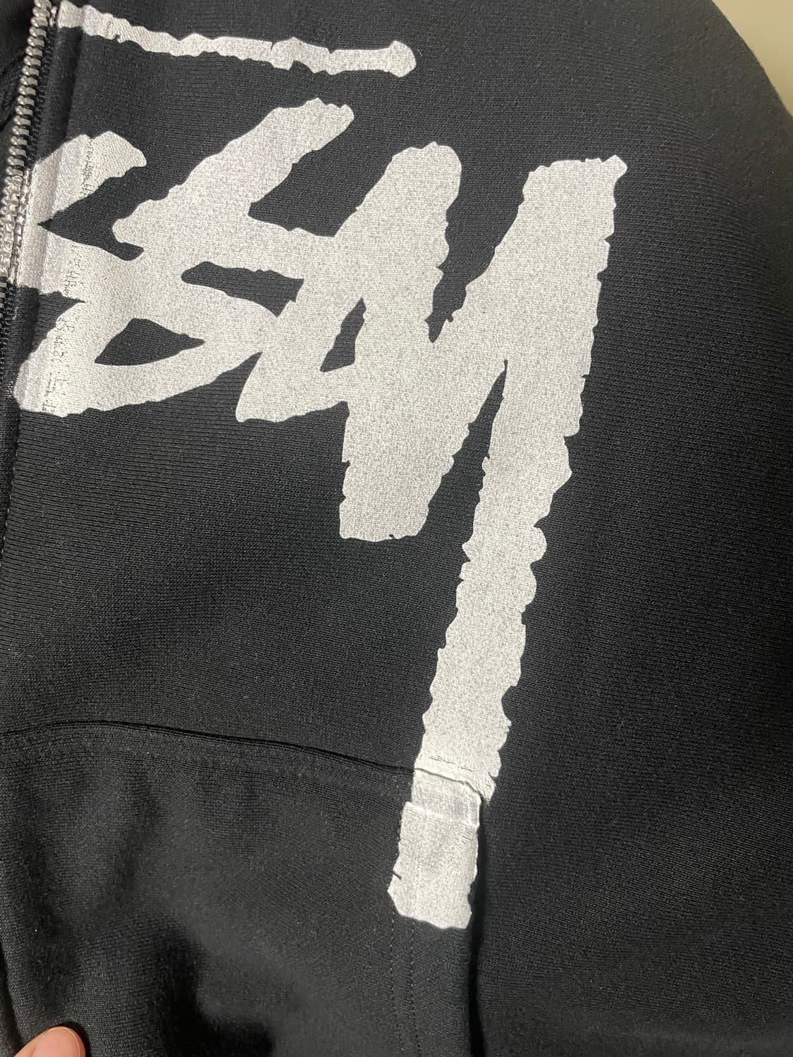 스투시 스탁 후드집업 블랙 L사이즈 판매 상품이미지1