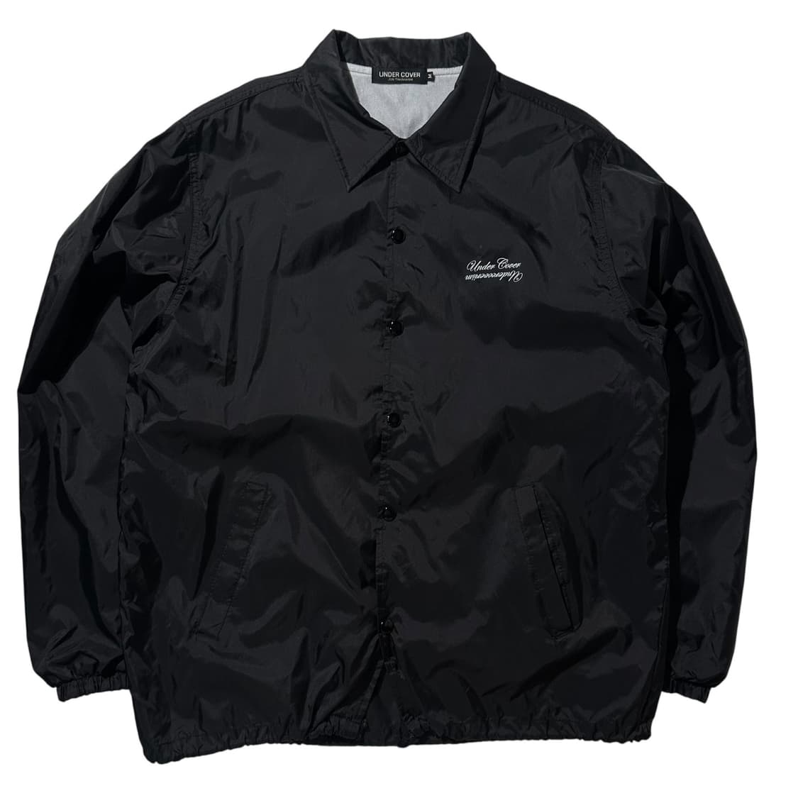 언더커버 백로고 코치 자켓 블랙 상품이미지2