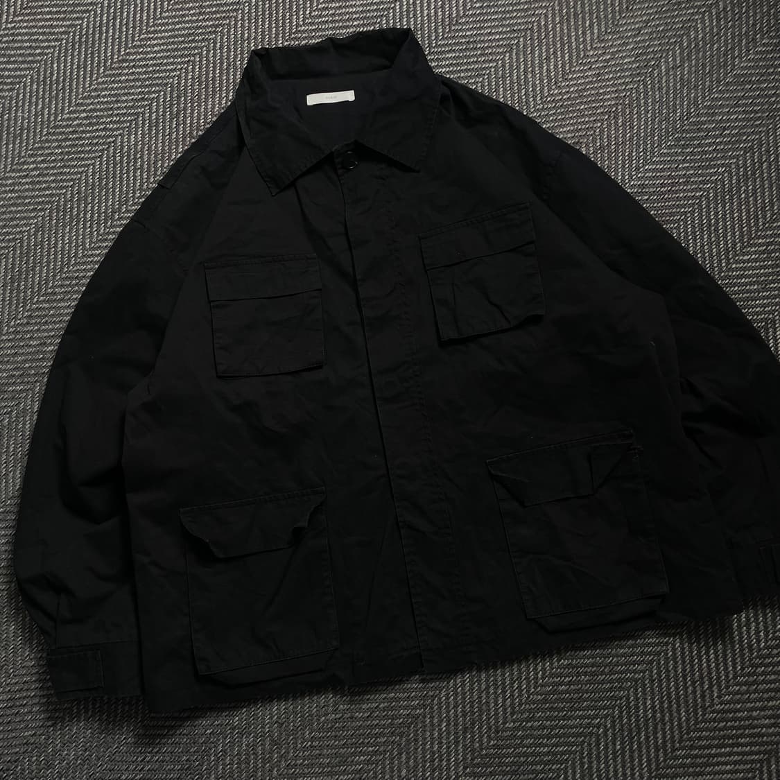 SCENT 미니멀 포켓 워크 셔츠 자켓 블랙 y 4606 상품이미지1