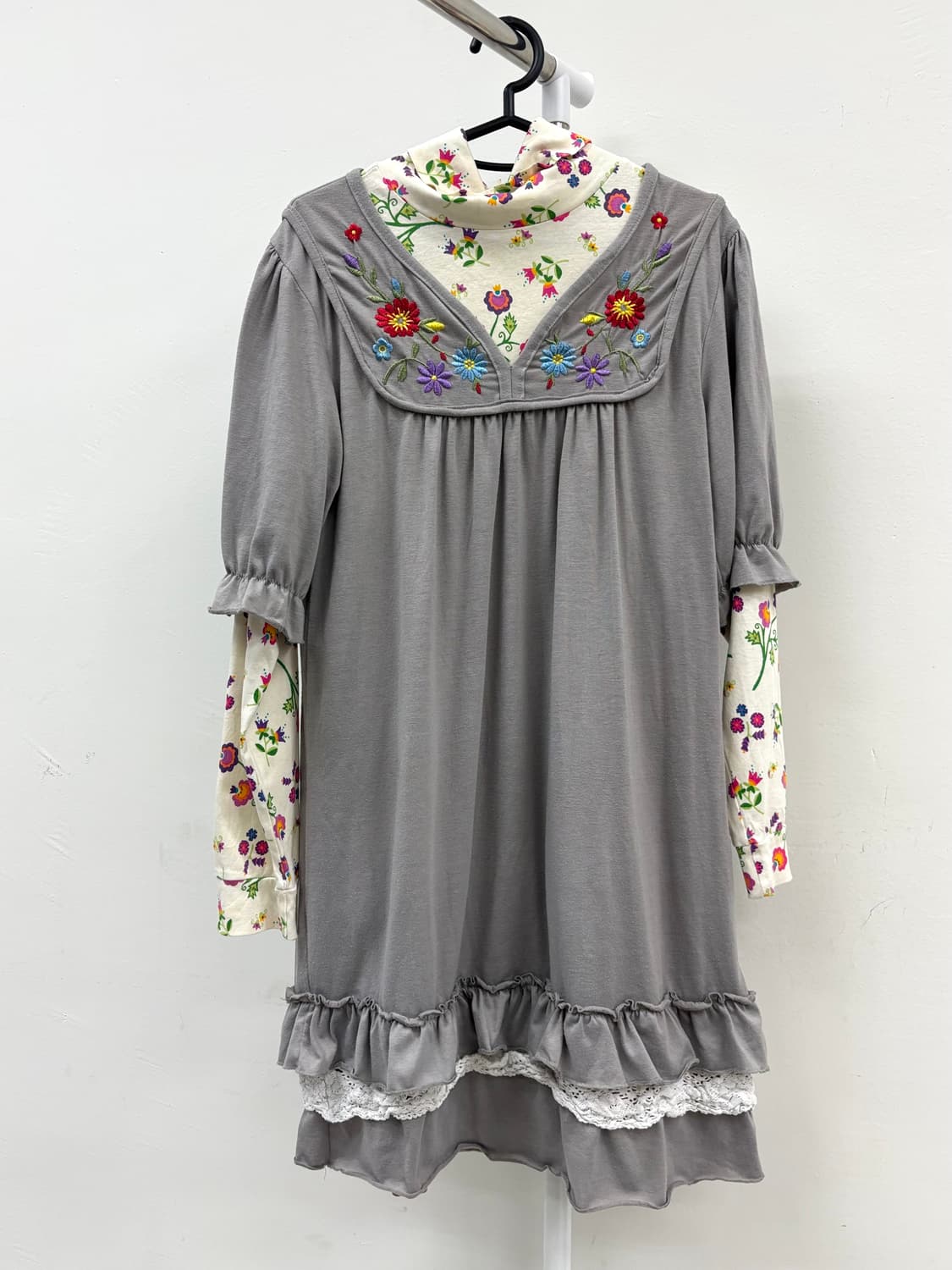 빈티지 롱슬리브 원피스 코디 세트 상품이미지5