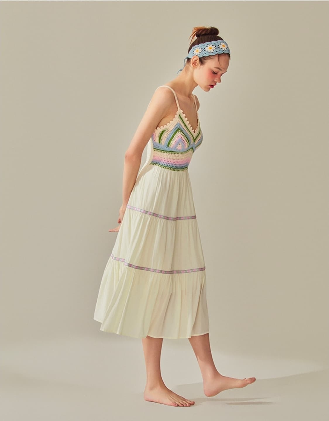 비키니벤더 루시 크로셰 티어드 원피스 Free size 상품이미지3